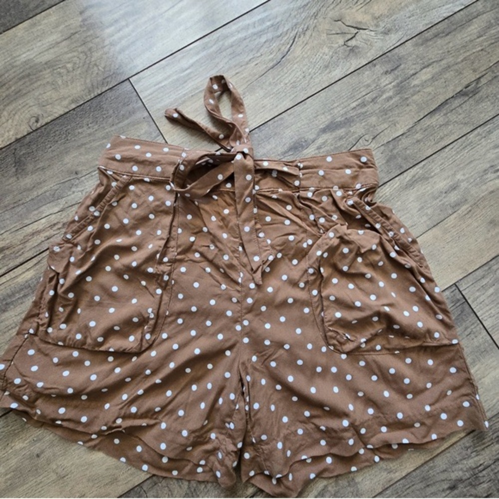 Joe Fresh Xs Womens Brownwhite Poka Dots Shorts